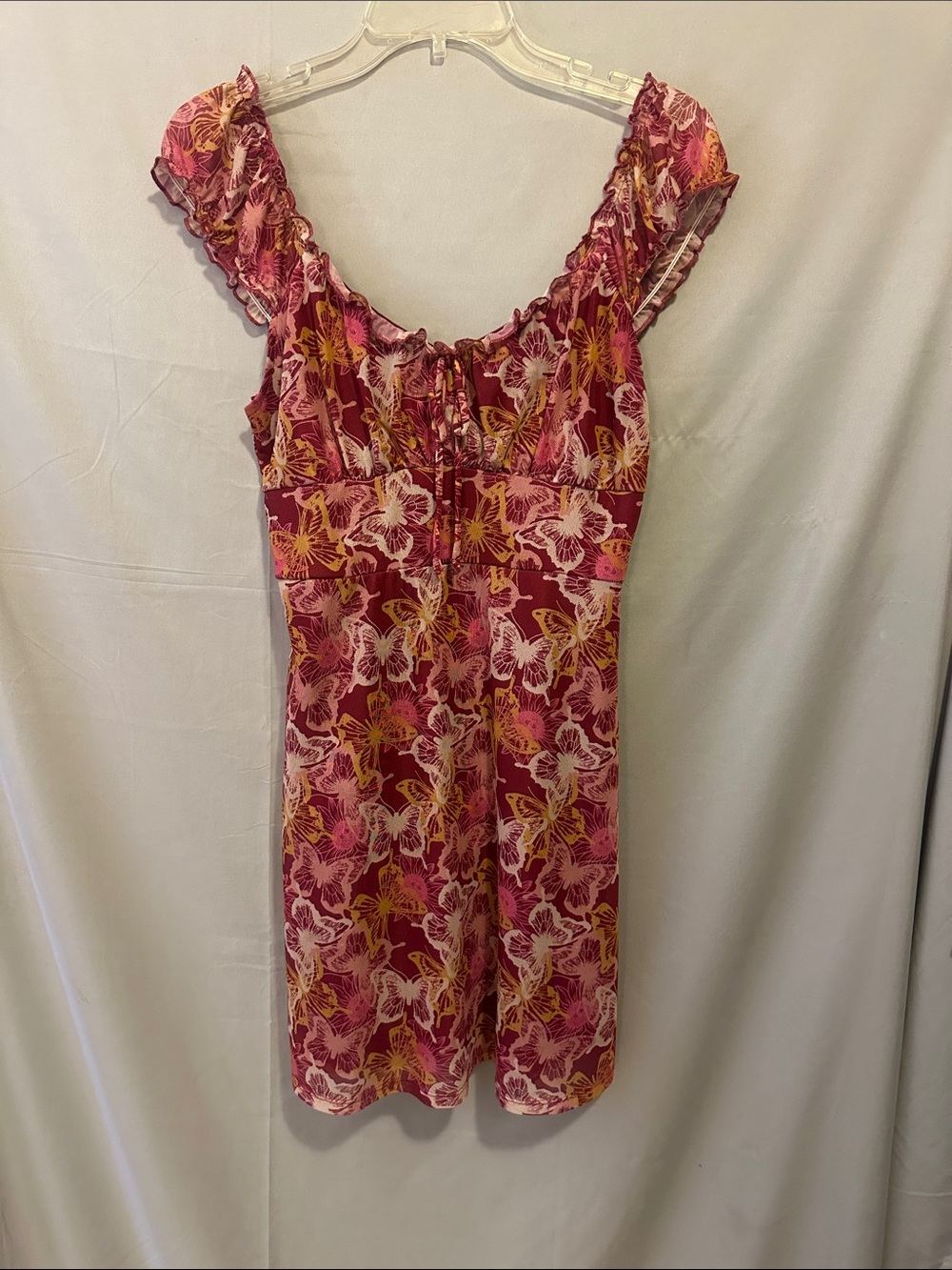 No Boundries floral Empire waist mini dress